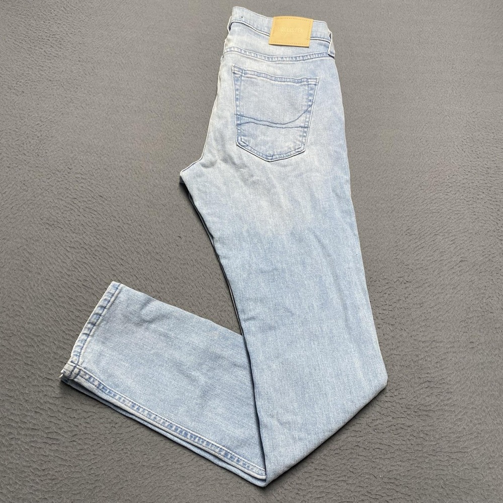 Hollister Epic Flex Jeans Mens 31x32 Light Wash Blue Skinny Stretch Denim